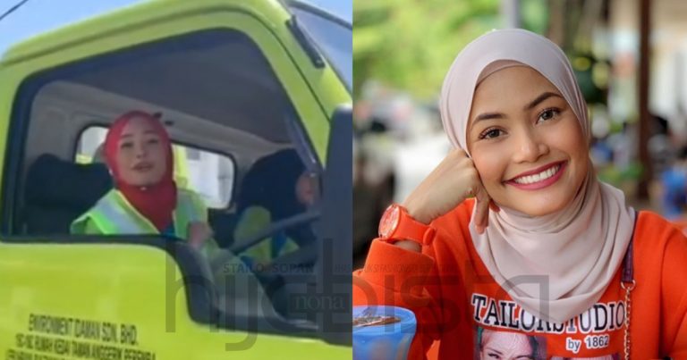 Tiada Baju Bling-Bling Atau Heels, Instafamous Nisa Kay Sarung Uniform Sahut Cabaran Jadi Pemandu Lori Sampah