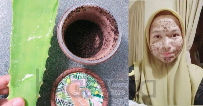 Rupanya Campuran Aloe Vera & Skrub Kopi Boleh Bantu HIjabi Kurangkan Wajah Berbelang Secara Semulajadi