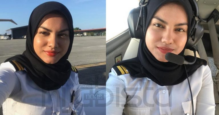 ‘Beauty With Brain’, Khaysha Faizal Pilot Wanita Yang Trending Satu Dunia Memang Cantik Dalam Berhijab