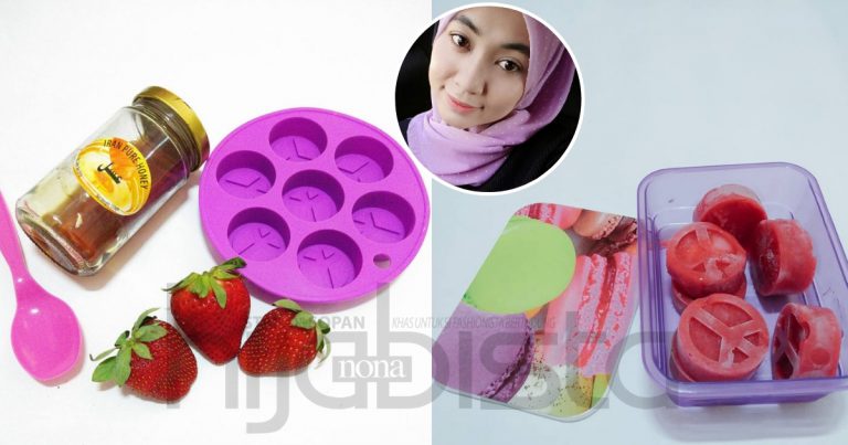 Lebih 19 Ribu Tontonan, Wanita Ini Kongsi Video Viral Cara Mudah Buat Kiub Strawberi Untuk Matikan Jerawat