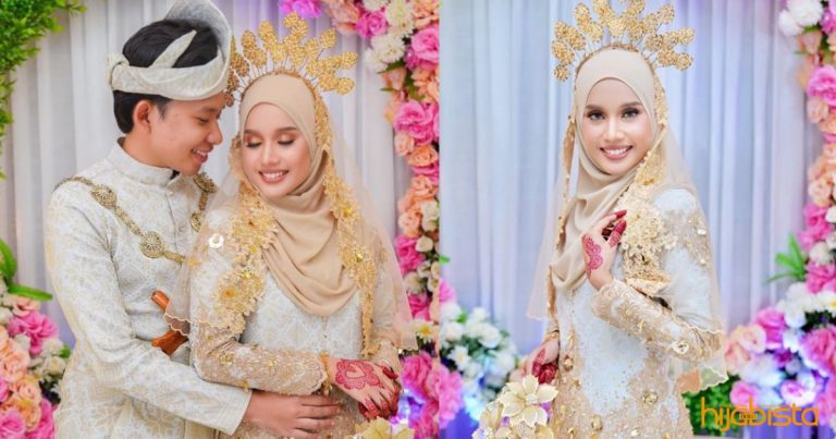 Macam Princess! Memilih Tema White Gold, Penampilan Sitiawe Di Majlis Bertandang Dipuji Ramai