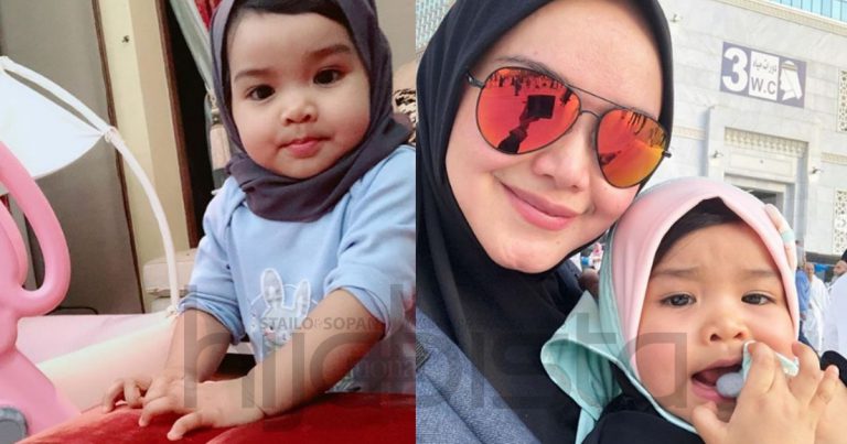 “Comel Sangat Siti Aafiyah Berhijab, Macam Tok Ti”- Netizen Suka Lihat Keletahnya Yang Santun Bertudung