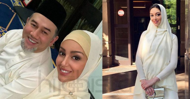 “Look Like Beautiful Angel” – Netizen Puji Lihat Foto Isteri Sultan Kelantan Manis Berbaju Kurung & Berhijab Sempena Syawal