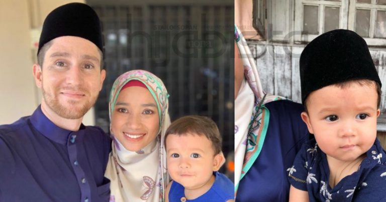 “Comelnya Zayne, Anak Mat Salleh Sangat” – Netizen Teruja Lihat Foto Raya Keluarga Mat Dan Sambut Syawal