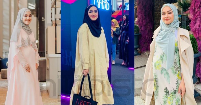 Walau Mengandung #OOTD Elfira Tetap Cantik, Gayakan Baju Hamil Longgar Inspirasi Buat Ibu Muslimah