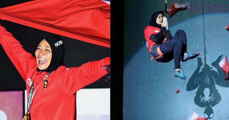 Digelar Spider-Woman, Hijabi Ini Catat Rekod Dunia Mendaki Dalam 6 Saat Sahaja!