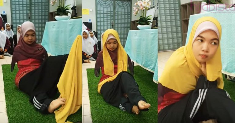 (VIDEO) Bukan Hanya Mahir Pakai Tudung Guna Kaki, Gadis OKU Ini Juga Cekap Memandu!