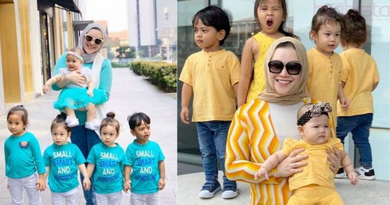 Selalu Bergaya Sedondon, #OOTD Zizie Ezette Bersama Anak-Anak Sering Curi Tumpuan Ramai!