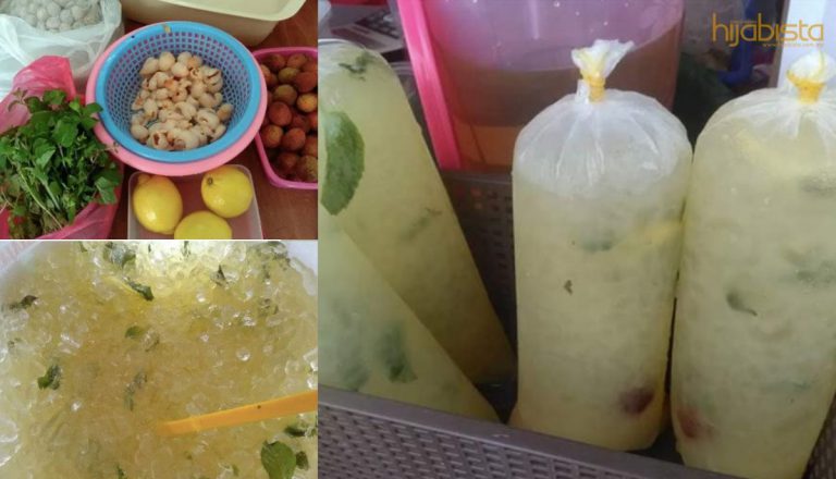 Lepaskan Kerinduan Air Lemon Pudina Ais & Laici Asam Boi Bazar Ramadan, Ini Resepinya. Kecur Air Liur!