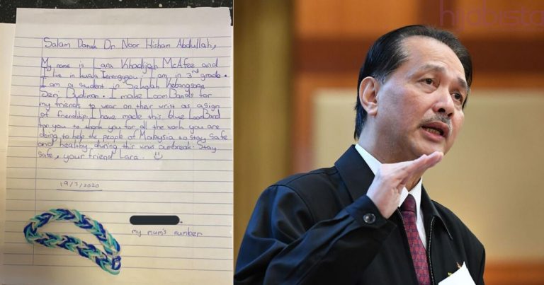 Kanak-Kanak Perempuan Tuliskan Surat Buat Dr Noor Hisham. Tak Sangka Ini Reaksinya