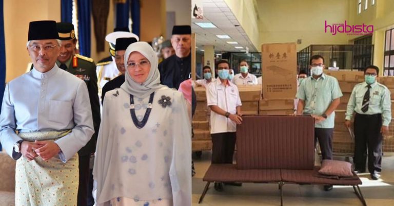 Permaisuri Agong Hadiahkan Katil Lipat Selepas Disahkan Bebas Covid-19 Kepada Doktor, Jururawat & Petugas Hospital