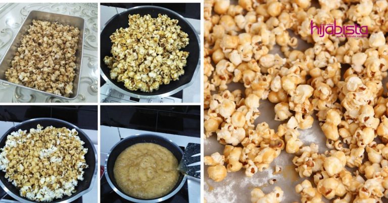 Homemade Honey Caramel Popcorn, Senang Sangat Nak Buat, Rasa Macam Popcorn Panggung Wayang