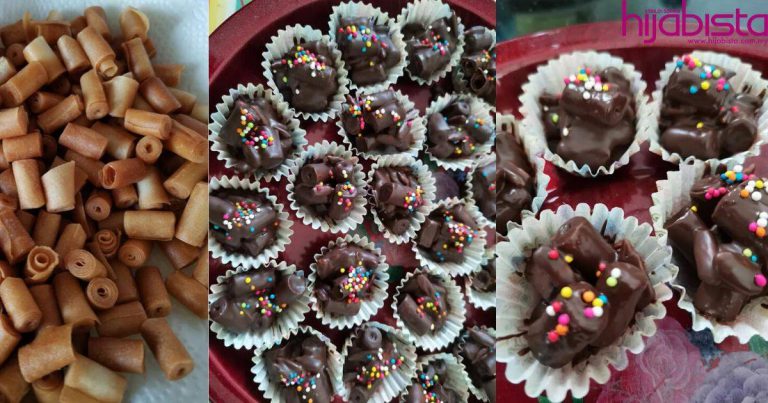 Buat Kuih Raya Di Rumah, Cubalah Resepi Kulit Popia Bersalut Coklat Viral Ini!