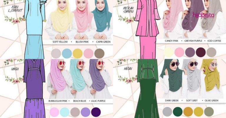 Ini Pilihan Warna Tudung Nak Matchy-Matchy Dengan Baju Raya, Barulah Nampak Meletup Di Hari Lebaran