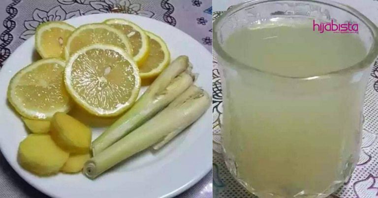 Buat Air Detoks Guna Serai, Lemon & Halia, ‘Membuang’ Jadi Lawas, Perut Pun Kempis