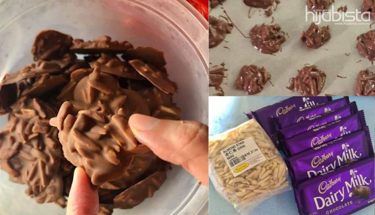 Resepi Mudah Biskut Cadbury Badam Buat Kudapan Tanpa Menggunakan Peralatan Khas