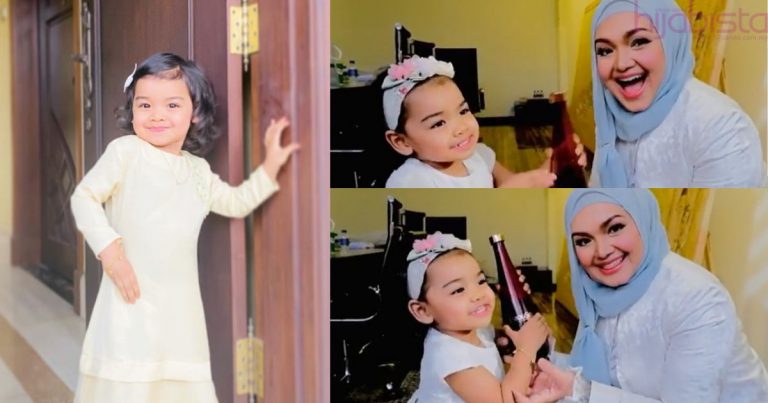 Sebut ‘Datuk Siti’ Waktu Ibu Rekod Video, Telatah Comel Aafiyah Buat Netizen Geram Dengannya!