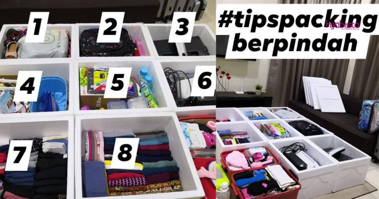 Packing Barang Pindah Rumah Dalam Polystyrene Box, Jimat, Sistematik & Tak Pening Cari Barang