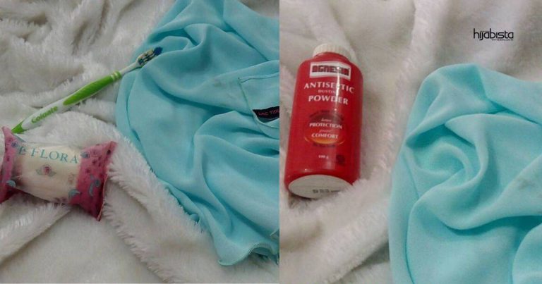 Shawl Kesayangan Melekat Kesan Solekan? Wanita Ini Kongsi Cara Nak Hilangkan Semudah A,B, C
