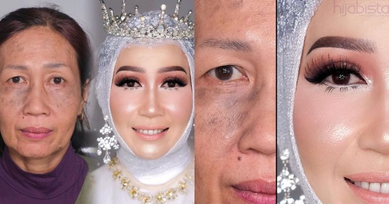 Transformasi Hebat Kuasa Mekap, Nenek 60 Tahun Bertukar Wajah Persis Anak Dara!