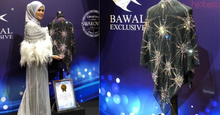 Ambil 320 Jam Untuk Disiapkan, Tudung Bawal RM100k Diiktiraf Termahal Di Muka Bumi Tuhan