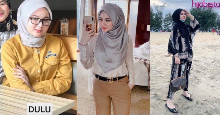 Hijab Makin Labuh, Penampilan Ayu Wanita Ini Dipuji Lepas Berjaya Turunkan Berat Badan