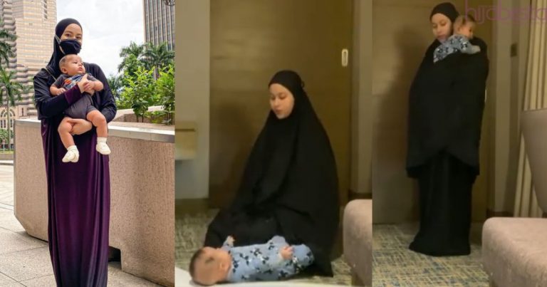 Islam Itu Mudah, Eyra Hazali Kongsi Panduan Solat Sambil Dukung Anak