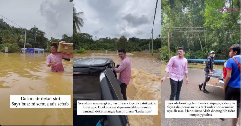 Diberi Lampin & Susu Anak Waktu Sangkut Banjir, Kini Hafiz Mahamad Pula Hulurkan Bantuan