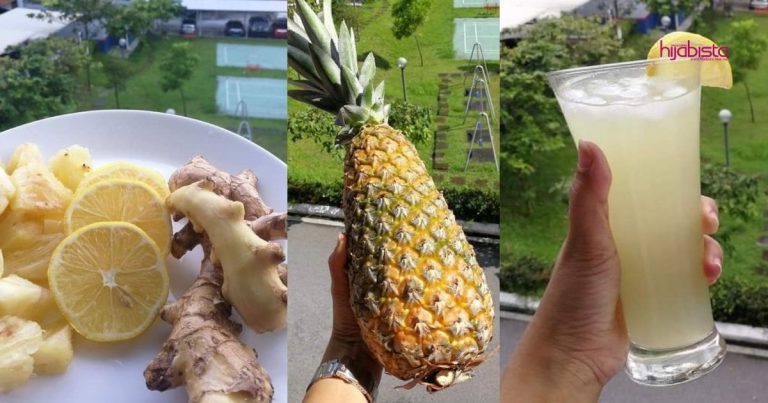 Perut Kempis & Tubuh Langsing Di Hari Raya, Amalkan Minum ‘Air Kurus’ Campuran Lemon + Halia + Nenas