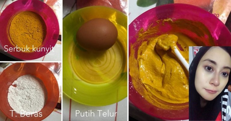 Amalkan Masker Telur & Kunyit, Kulit Jadi Lembut & Licin. Jerawat Pun Dah Tak Muncul!