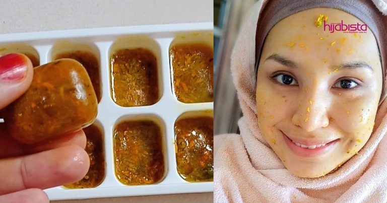 Kulit Glowing Berseri Dengan Guna Kiub Ais Campuran Kunyit, Asam Jawa & Timun