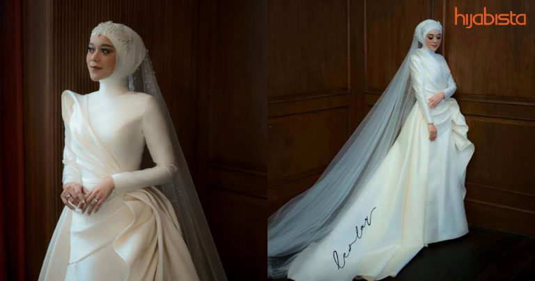 Biarpun Berhijab, Aura Lesti Kejora Tidak Luntur. Tampil Mewah Dan Cantik Dihari Perkahwinan