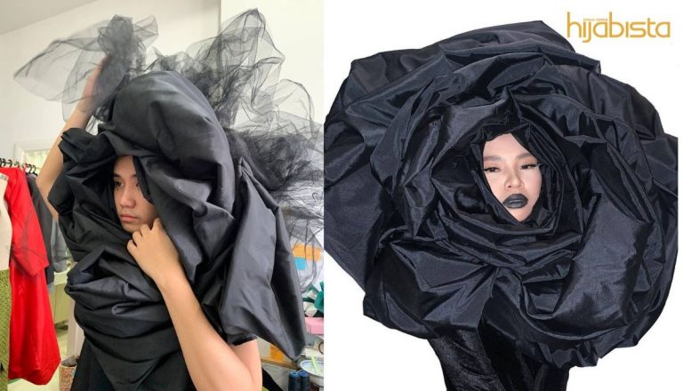 10 Meter Kain Sutera India, Ikonik Hijab ‘Bunga Mawar’ Khas Buat Aina Abdul Di ABPH Ilham BEHATI