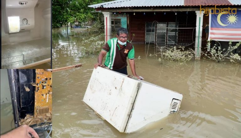 Peti Sejuk Rosak Ketika Banjir, Lelaki Ini Saran Jangan Buang. Masih Boleh Baiki!