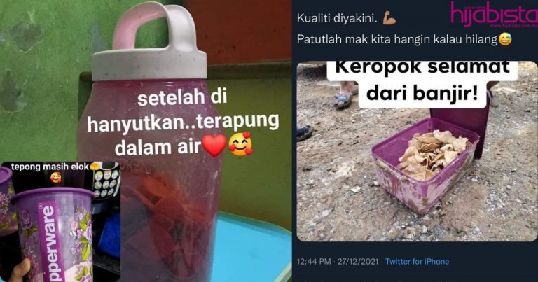 ‘Patutlah Mak Hangin Kalau Hilang!’- Netizen Review Bekas Tupperware Tak Rosak Waktu Banjir