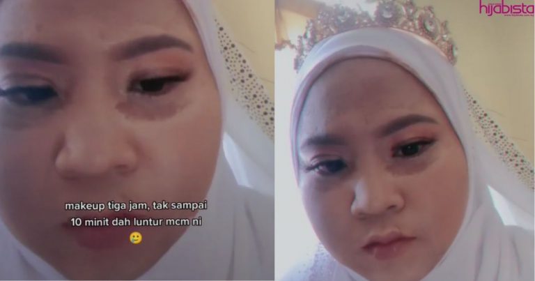 3 Jam Mekap, Tak Sampai 10 Minit Dah Luntur! Pengantin Sedih Di Hari Pernikahan