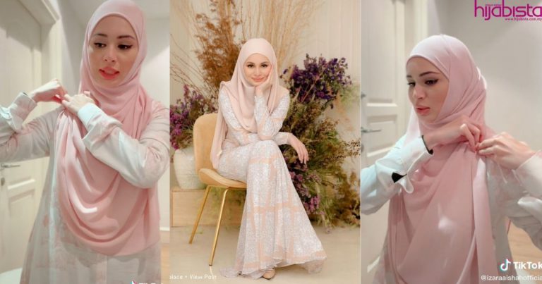 Hampir 4 Juta Tontonan, Izara Aishah Kongsi Tutorial Hijab Labuh Lepas Peminat Request
