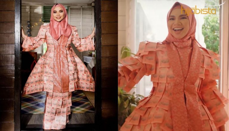 Dilabel Sebagai ATM Bergerak, 200 Keping Sampul Raya RM 10 Menghiasi Baju Raya Aina Abdul!