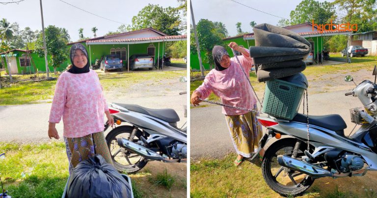 Berbaju Kurung Kedah, Berkain Batik, ‘Minah Salleh’ Potong Rumput & Basuh Karpet Bantu Suami Kena Strok