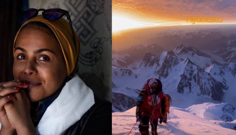 Wanita Islam Qatar Pertama Mendaki Gunung Everest! Hijab Bukan Penghalang Buatnya.