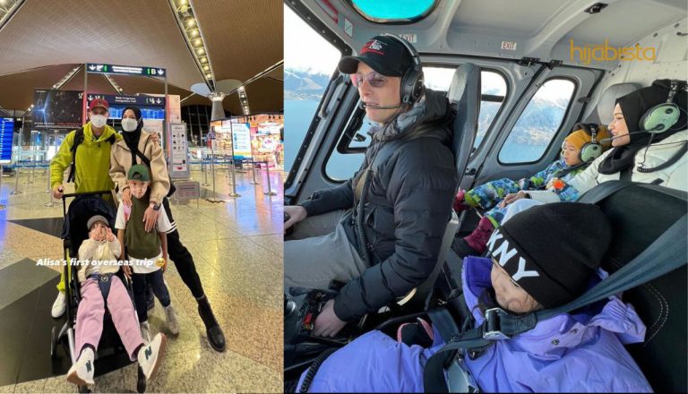 Percutian Hanis Zalikha Dan Keluarga Menjadi Tumpuan Ramai. Kali Ini naik Helikopter Peribadi.