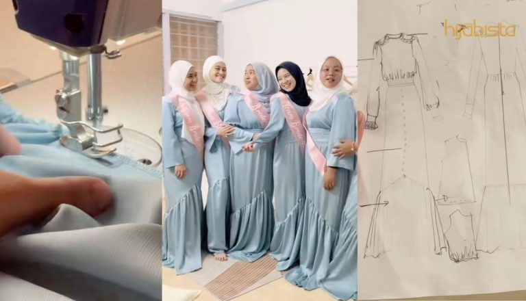 Tempah Baju ‘Bridesmaids’ Mahal, Pengantin Ini Tekad Jahit Sendiri Demi Jimat Kos