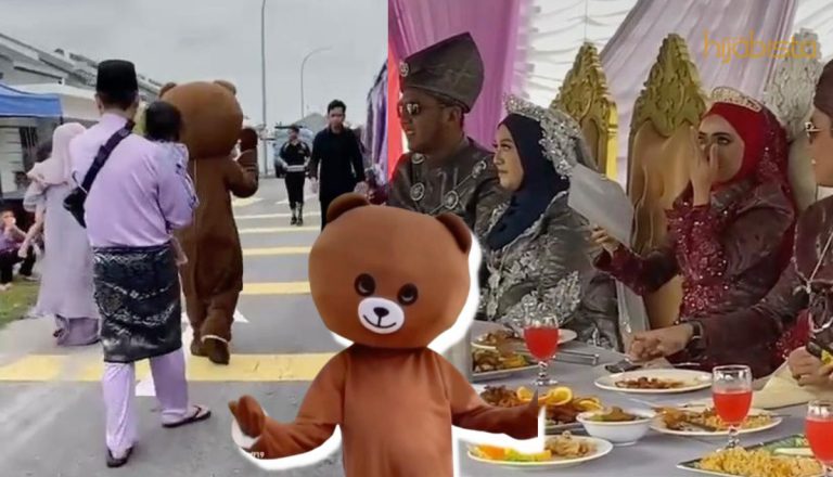 Tiba-tiba Muncul ‘Beruang’ Di Majlis Kahwin, Pengantin Perempuan Mengalir Air Mata Dengan Kejutan Itu
