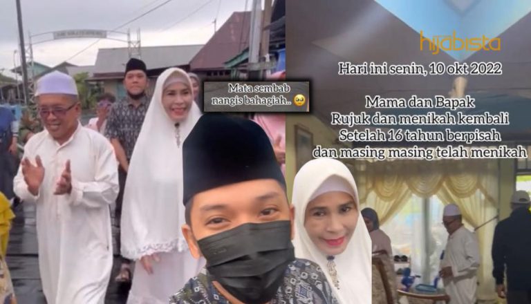 ‘Semoga Jodoh Sehingga Ke Akhir Ayat….’ Pasangan Ini Rujuk Setelah 16 Tahun Cerai, Netizen Tumpang Bahagia.