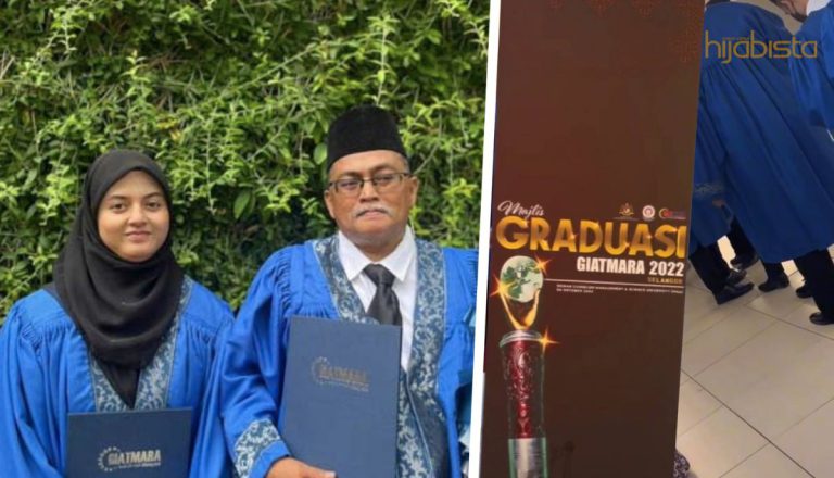 Hijabi Ini Tak Kekok Langsung Sekelas Dengan Bapa Sendiri. Seronok Sambut Hari Graduasi Bersama!
