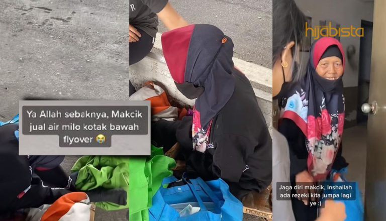 Sayu Lihat Makcik Tua Jual ‘Milo Kotak’ Bawah Flyover, Netizen Berhasrat Hulurkan Bantuan