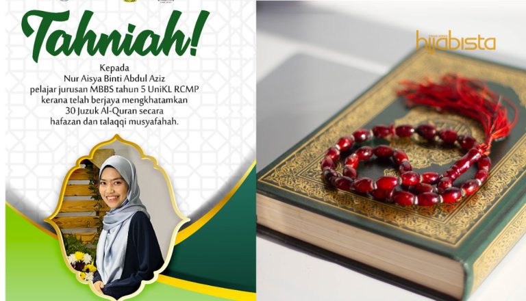 Menginspirasikan! Pelajar Perubatan Cemerlang Ini Berjaya Khatam Hafazan 30 Juzuk Al-Quran