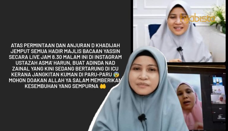 4,500 ‘Live’ Bacaan Yassin Bersama Asma’ Harun, Mohon Kesembuhan Nad Zainal