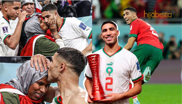 Ibu Bapa Adalah Segalanya! Lepas Benam Sepanyol 3-0, Achraf Hakimi Berlari ‘Cium’ Ibu Raikan Kemenangan