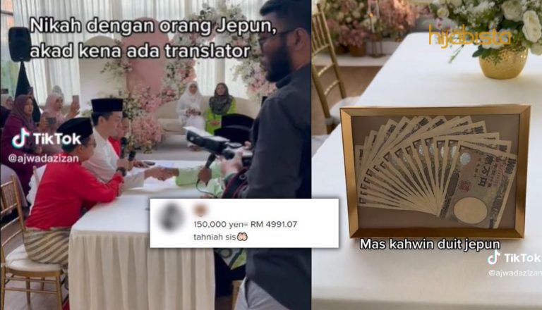 Suami Lafaz Akad ‘Berbahasa Jepun’, Mas Kahwin Dalam Yen! Pasangan “Rare” Ini Raih Perhatian Netizen 